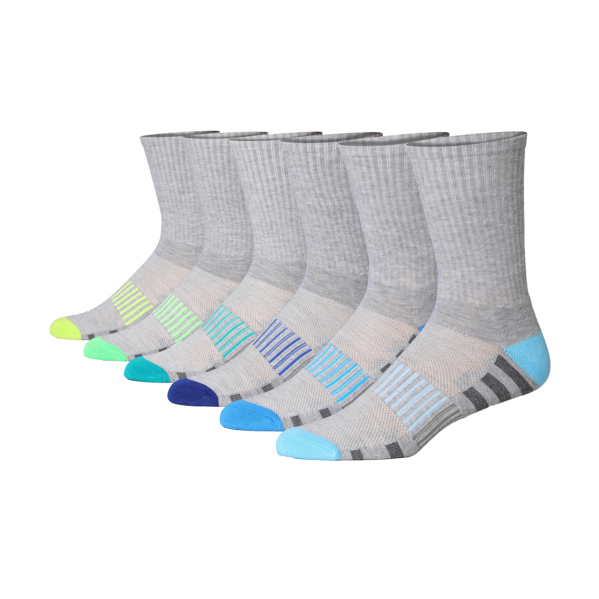JAMES FIALLO Men's 6 Pairs Comfortable Performance Sport Socks For