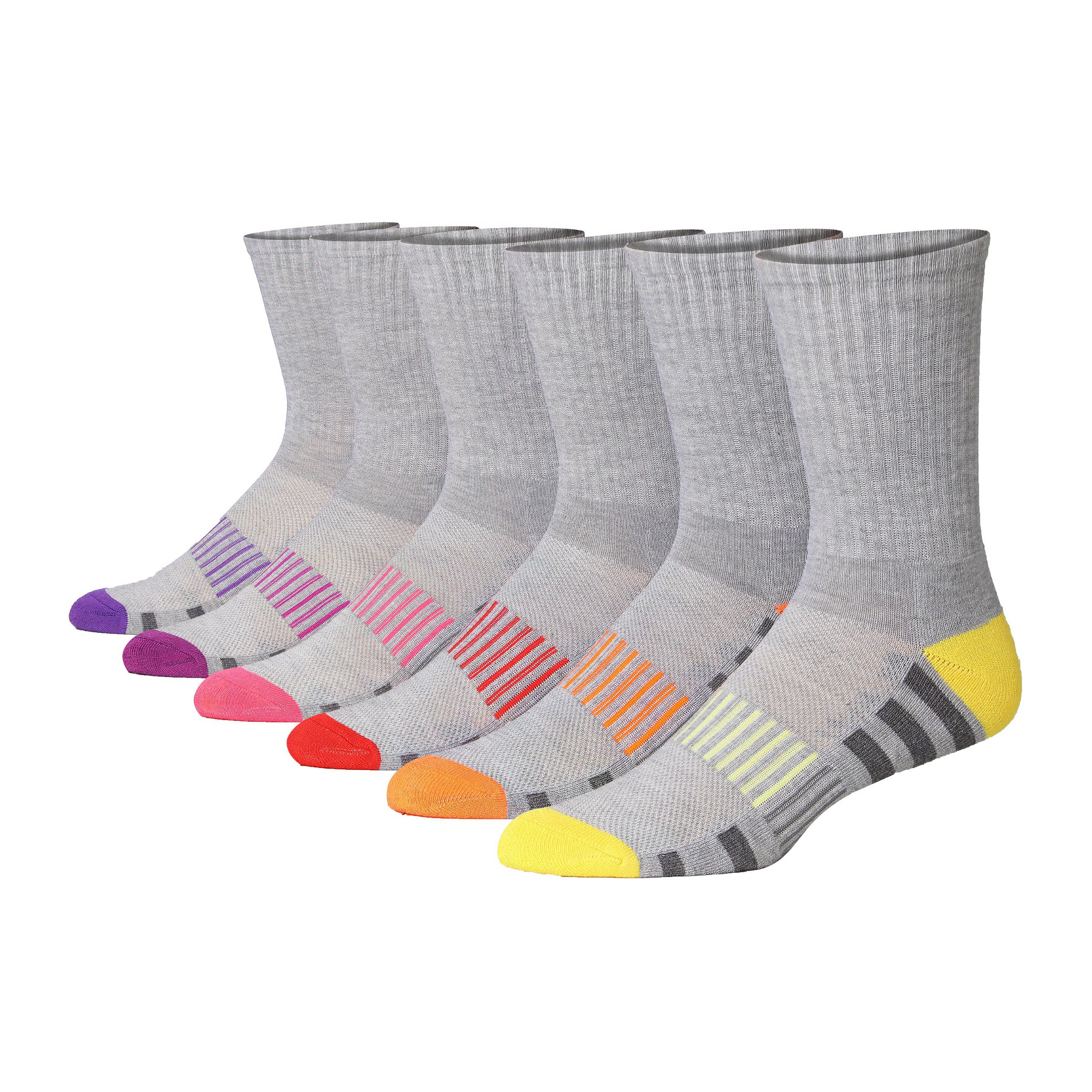 JAMES FIALLO Men's 6 Pairs Comfortable Performance Workout Socks For