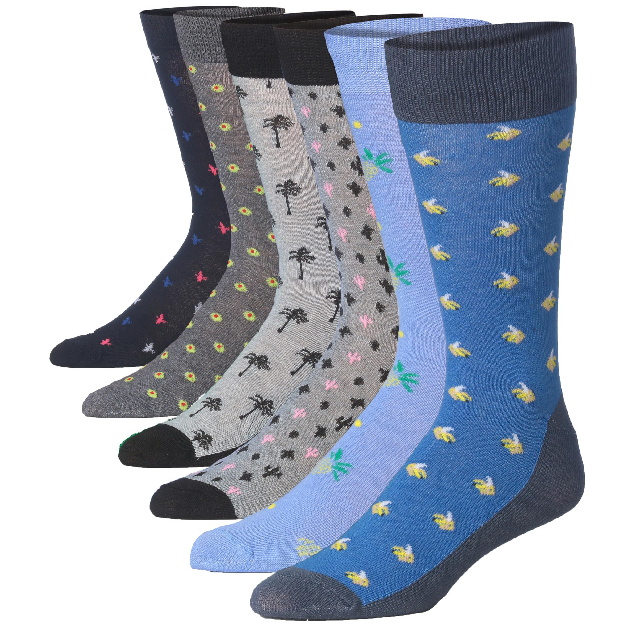 JAMES FIALLO Men's 6-Pairs Fashion Southwestern Vibes Desert-Inspired