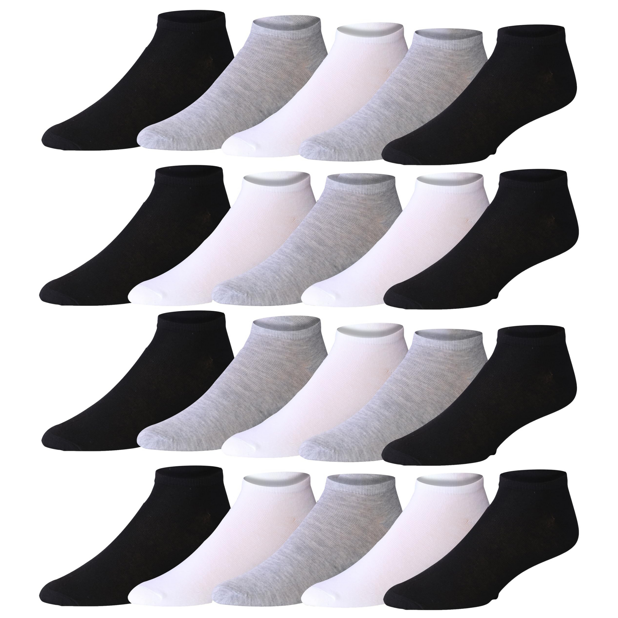 Men's 20 Pairs Classy Extra Lightweight Colorful Shades Contrast