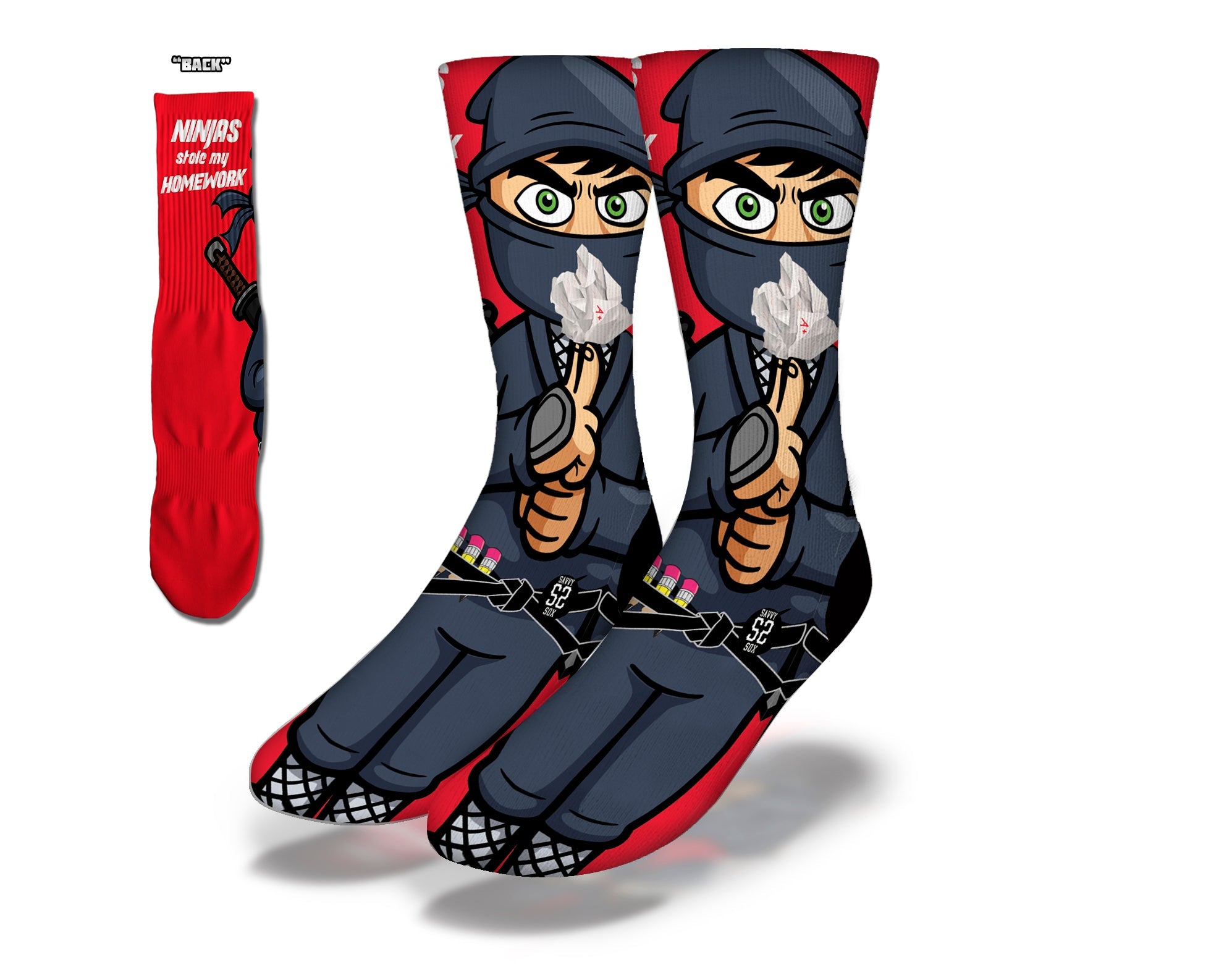 Ninja's Stole My Homework Socks 2