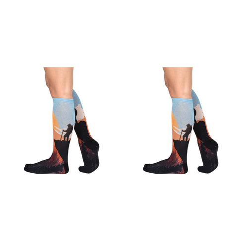Men & Women's CoolMax Knee-High Socks, Nature Inspired Collection for