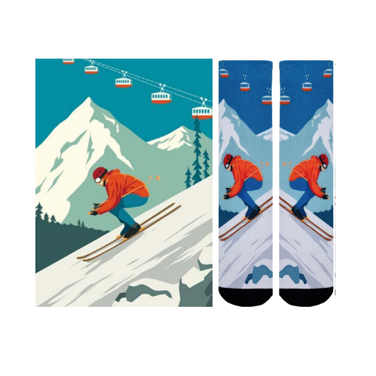 Men & Women's CoolMax Knee-High Socks, Nature Inspired Collection for