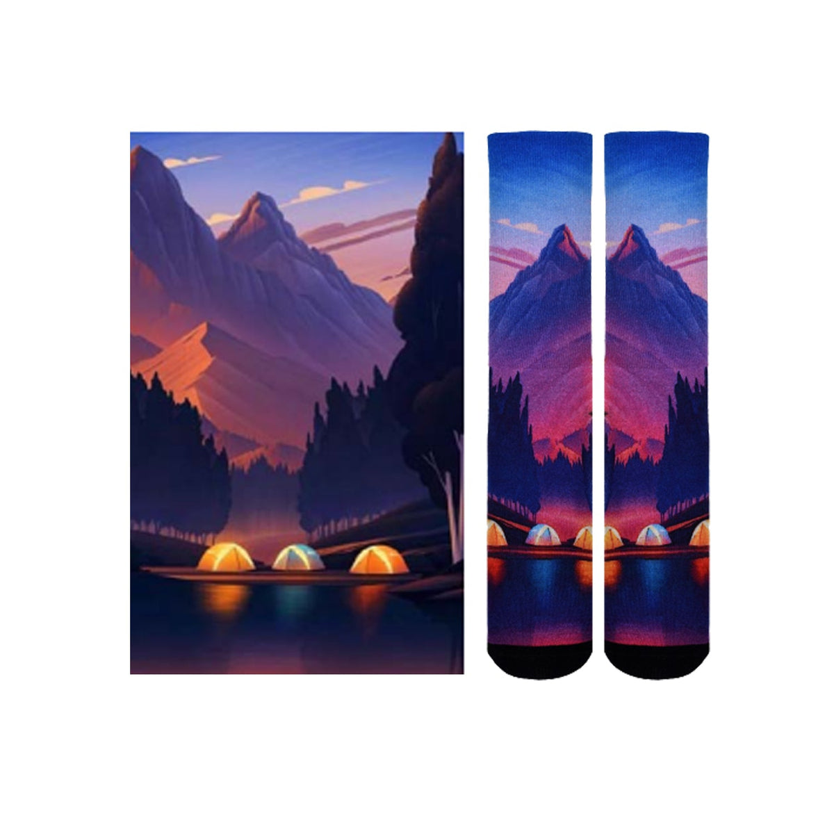 Men & Women's CoolMax Knee-High Socks, Nature Inspired Collection for
