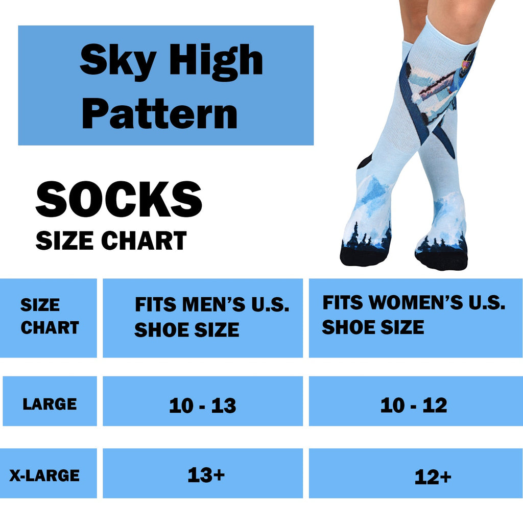Men & Women's CoolMax Knee-High Socks, Nature Inspired Collection for
