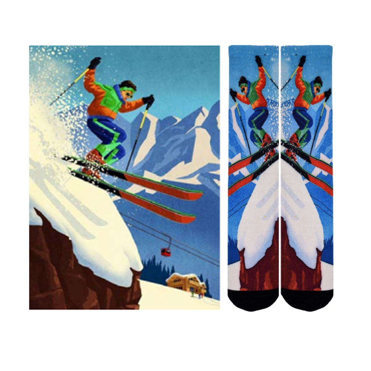 Men & Women's CoolMax Knee-High Socks, Nature Inspired Collection for