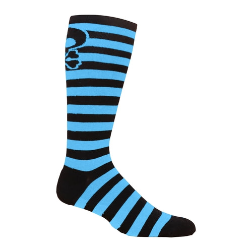 Striped Skull Knee High Socks