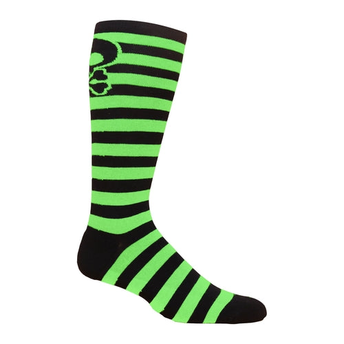 Striped Skull Knee High Socks