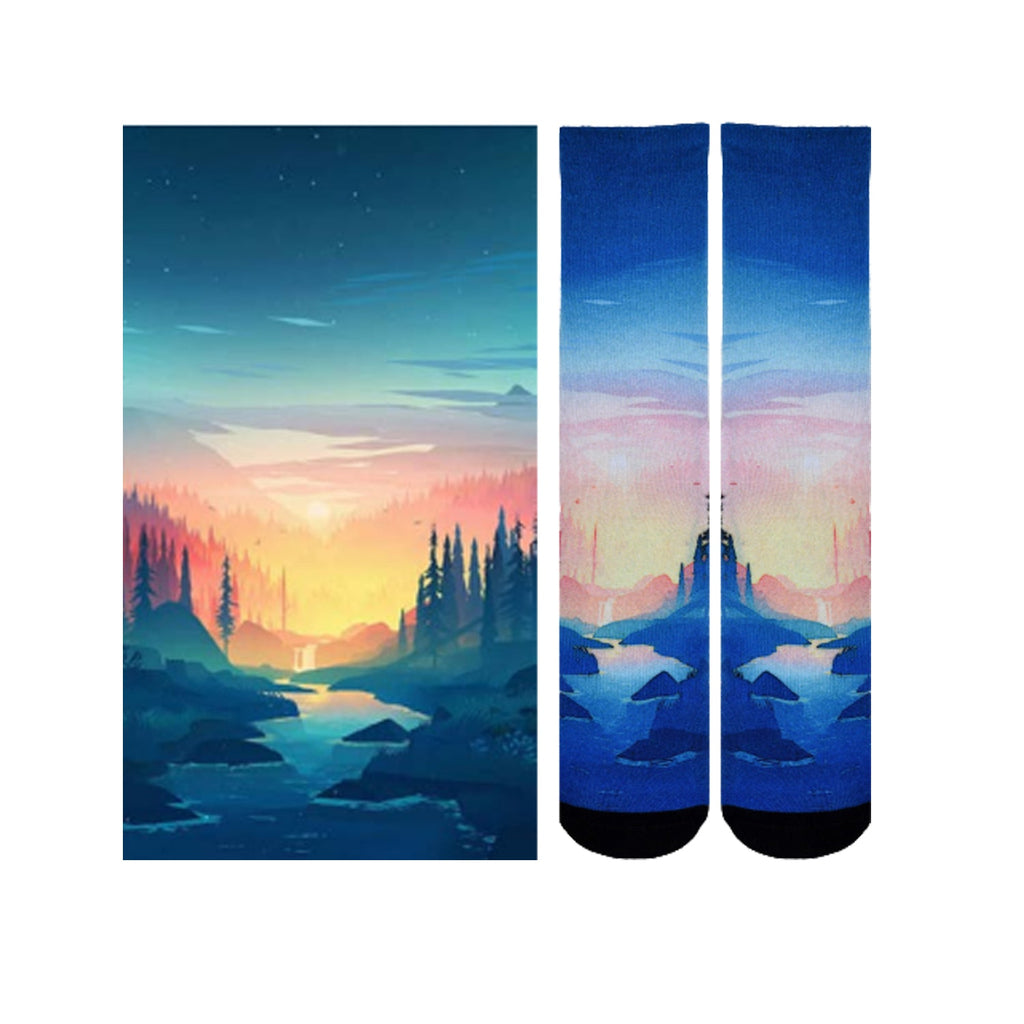 Men & Women's CoolMax Knee-High Socks, Nature Inspired Collection for