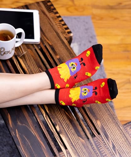 Tipi Toe Women's 20 Pairs Colorful Patterned Fast Food Veggies Socks