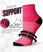 Tipi Toe Women's 6-Pairs Athletic Quarter Sports Socks Midnight Black