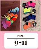 Tipi Toe Women's 6-Pairs Athletic Quarter Sports Socks Midnight Black