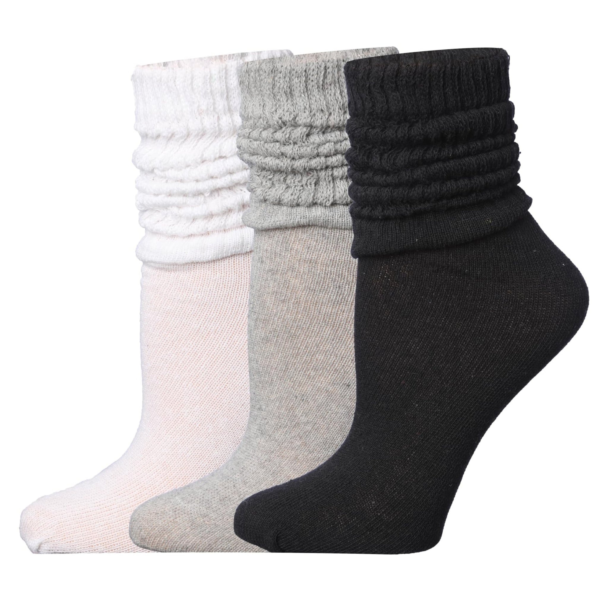 Tipi Toe 3 pack Women's Slouch Socks Knee High Boot Timeless Neutrals