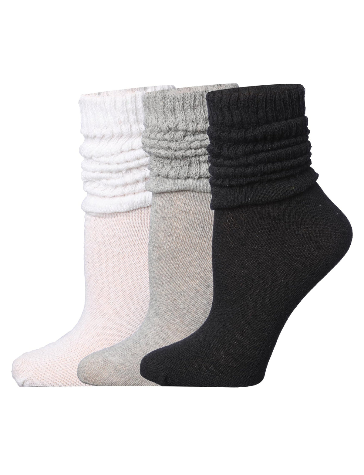 Tipi Toe 3 pack Women's Slouch Socks Knee High Boot Timeless Neutrals