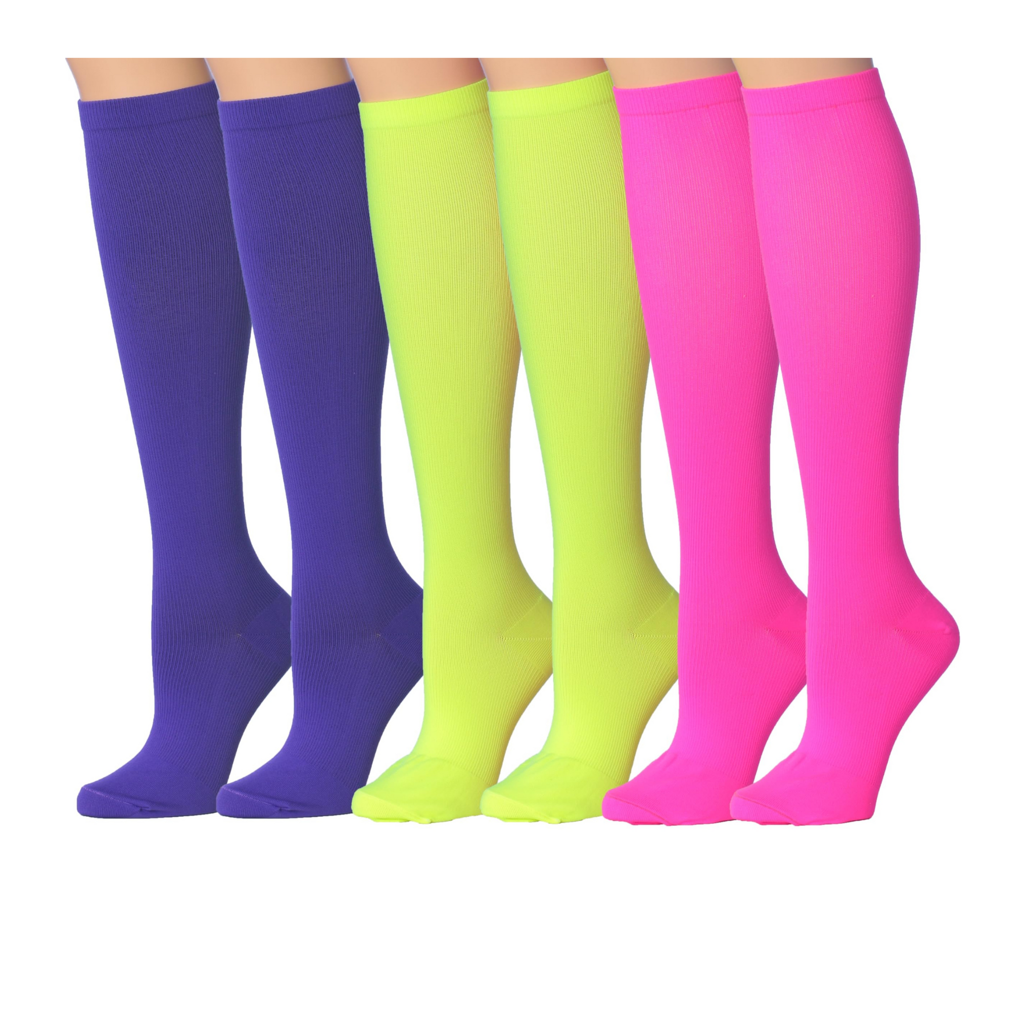 Tipi Toe 3-Pairs Compression Socks for Men & Women Zesty Trio Violet