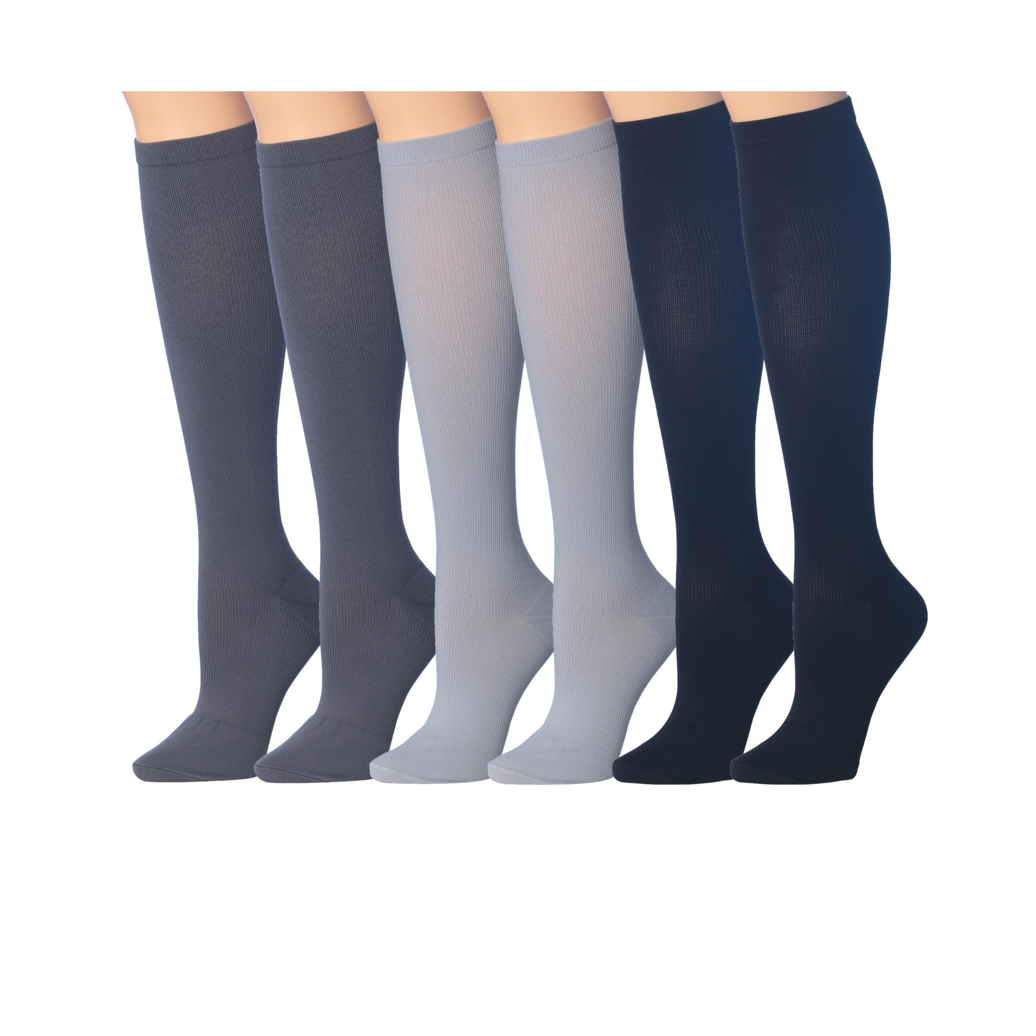 Tipi Toe 3-Pairs Compression Socks for Men & Women Tonal Tranquility