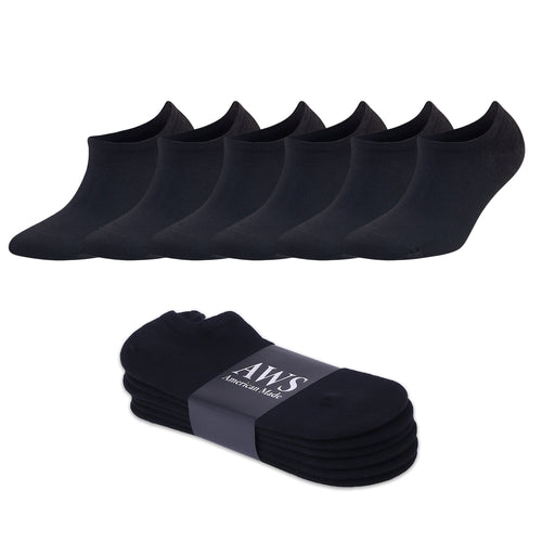 6 Pairs Men's Bamboo No Show Sneaker Socks Ultra Soft Moisture-Wicking