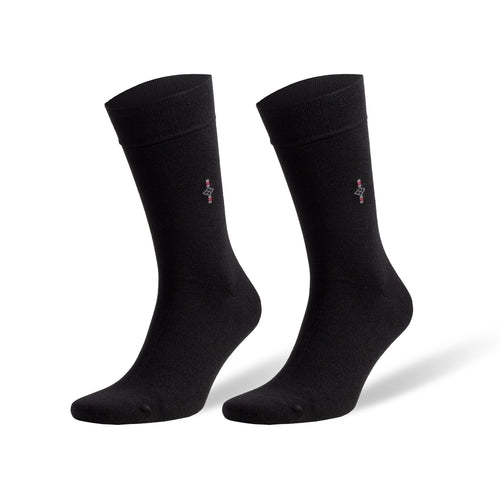 Men's Bamboo Dress Socks with Reinforced Seamless Toe, Crew Length,