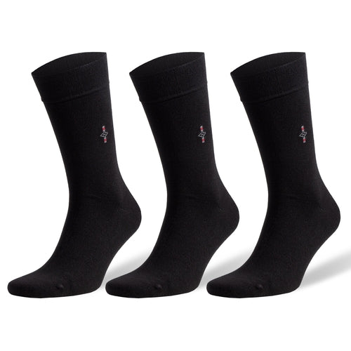 Men's Bamboo Dress Socks with Reinforced Seamless Toe, Crew Length,
