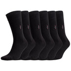 Men's Bamboo Dress Socks with Reinforced Seamless Toe, Crew Length,