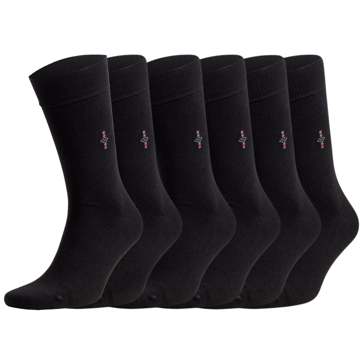 Men's Bamboo Dress Socks with Reinforced Seamless Toe, Crew Length,