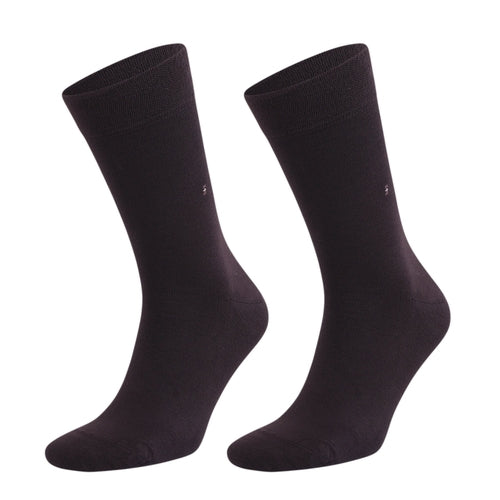 Men's Bamboo Dress Socks with Reinforced Seamless Toe, Crew Length,