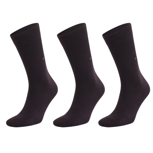 Men's Bamboo Dress Socks with Reinforced Seamless Toe, Crew Length,