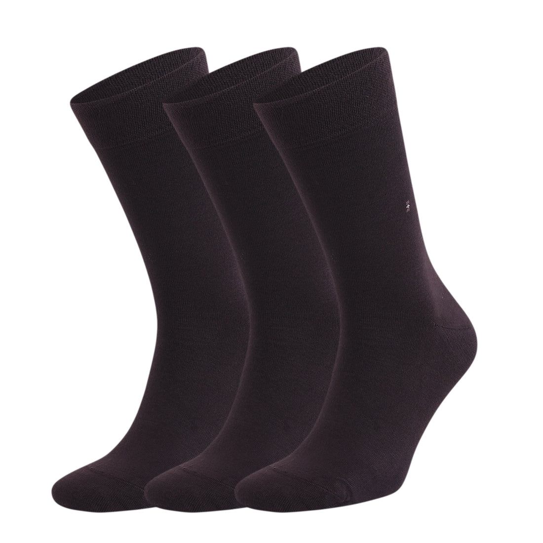 Men's Bamboo Dress Socks with Reinforced Seamless Toe, Crew Length,