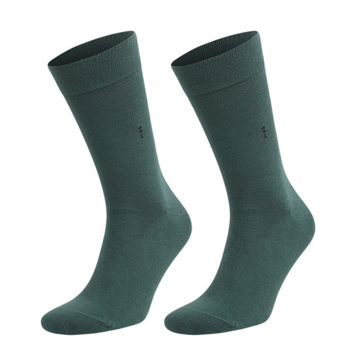 Men's Bamboo Dress Socks with Reinforced Seamless Toe, Crew Length,