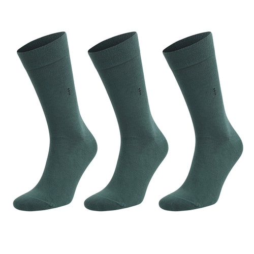 Men's Bamboo Dress Socks with Reinforced Seamless Toe, Crew Length,