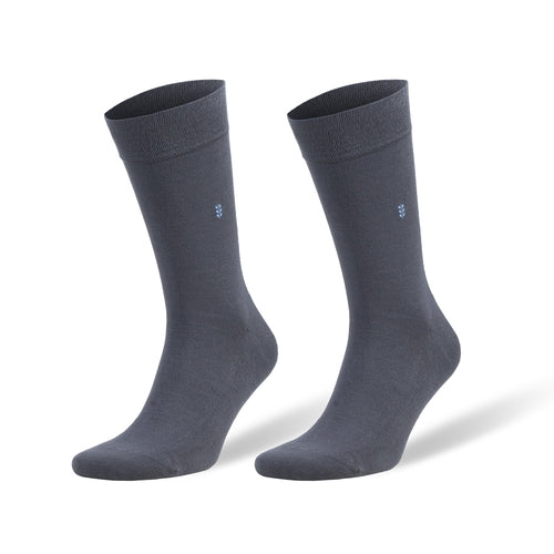 Men's Bamboo Dress Socks with Reinforced Seamless Toe, Crew Length,