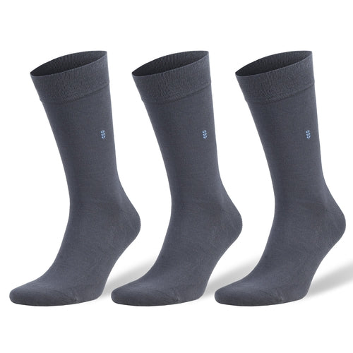 Men's Bamboo Dress Socks with Reinforced Seamless Toe, Crew Length,