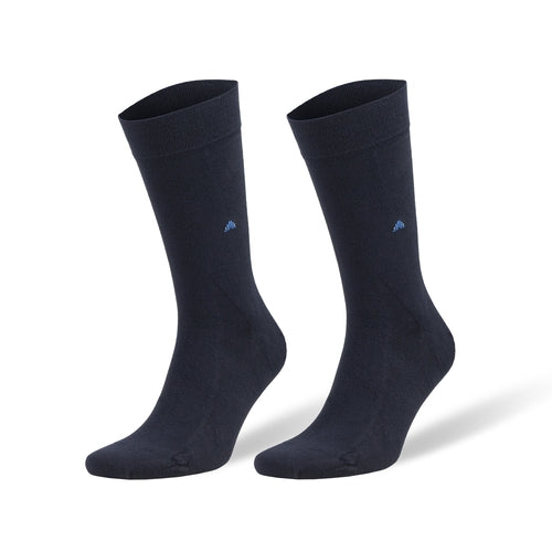 Men's Bamboo Dress Socks with Reinforced Seamless Toe, Crew Length,