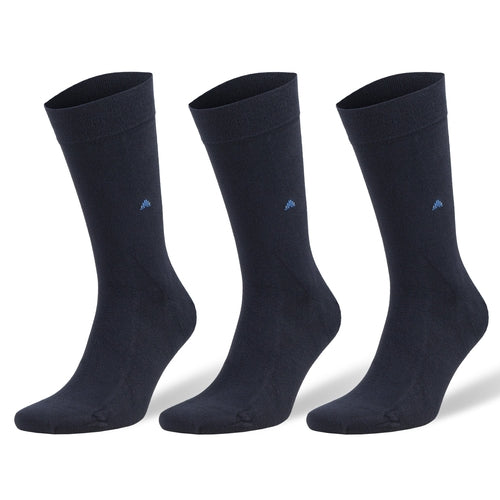 Men's Bamboo Dress Socks with Reinforced Seamless Toe, Crew Length,