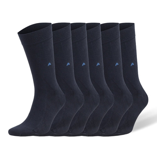 Men's Bamboo Dress Socks with Reinforced Seamless Toe, Crew Length,