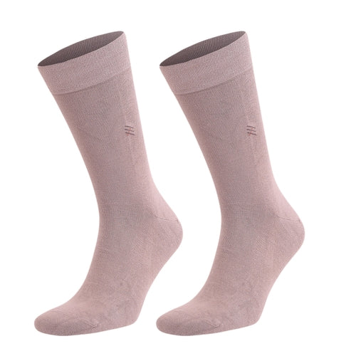 Men's Bamboo Dress Socks with Reinforced Seamless Toe, Crew Length,
