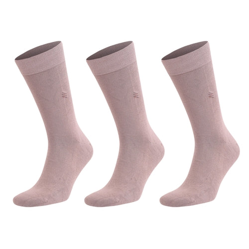 Men's Bamboo Dress Socks with Reinforced Seamless Toe, Crew Length,