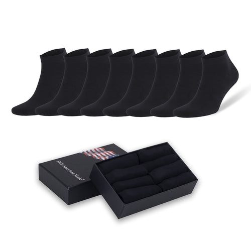 Men's Bamboo Low Cut Ankle Socks Odor Free Breathable 8 Pairs with
