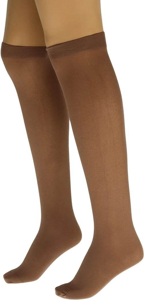6 Pairs Women's Tear-Free Nylon Over The Knee Sheer Socks 70 Denier