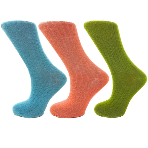 3 Pairs of Women's Mid-Calf Colorful Socks - Soft, Breathable, &