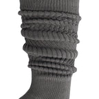 Gray Slouch Socks for Women Knee High Socks Shoe Size 5 to 10.