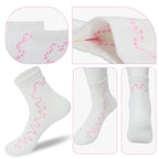 New arrival pink dot curve solid color ins cute all-match socks White