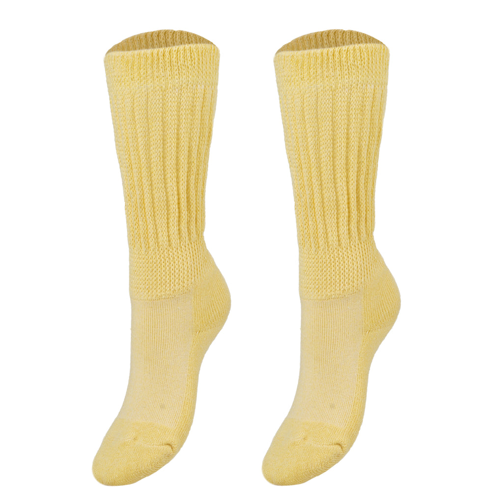 Yellow Kids Slouch Socks Knee High 1 Pair Scrunch Socks 3-15 Years Old