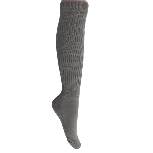 Gray Slouch Socks for Women Knee High Socks Shoe Size 5 to 10.