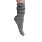 Gray Slouch Socks for Women Knee High Socks Shoe Size 5 to 10.
