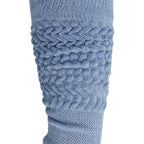 Light Blue Slouch Socks for Women Knee High Socks Shoe Size 5 to 10