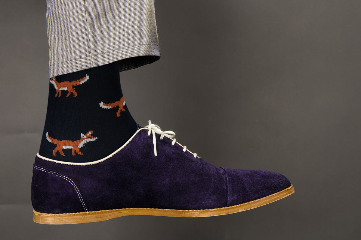 Sick Socks – Fox – Exotic Animals Casual Dress Socks
