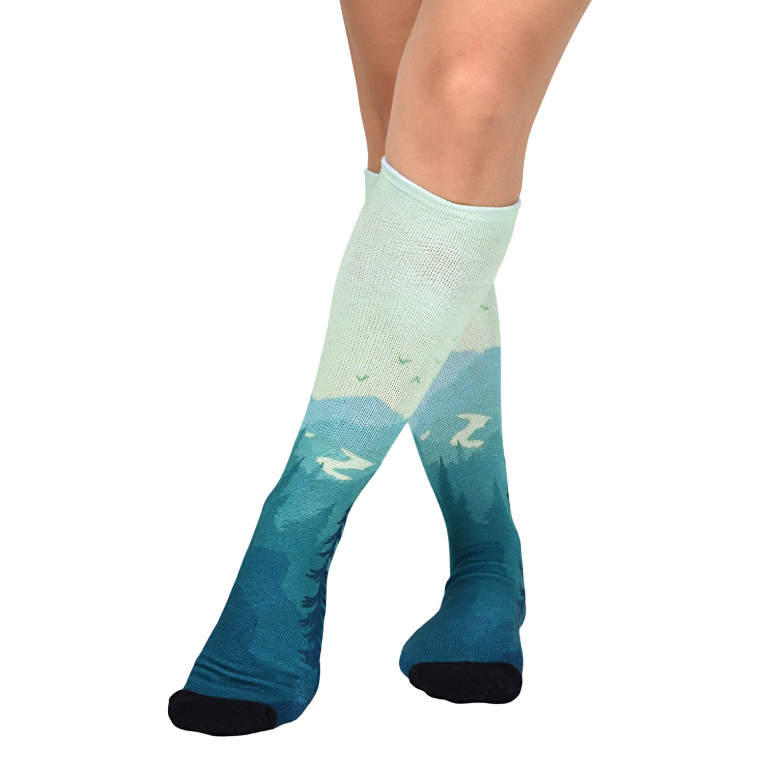 Men & Women's CoolMax Knee-High Socks, Nature Inspired Collection for