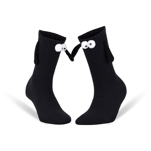 Unisex Magnetic Cotton Socks with Hand Design, Shoe Size 5-10, 1 Pair