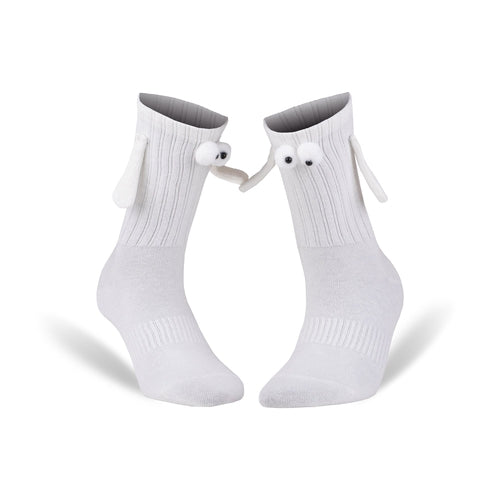 Unisex Magnetic Cotton Socks with Hand Design, Shoe Size 5-10, 1 Pair
